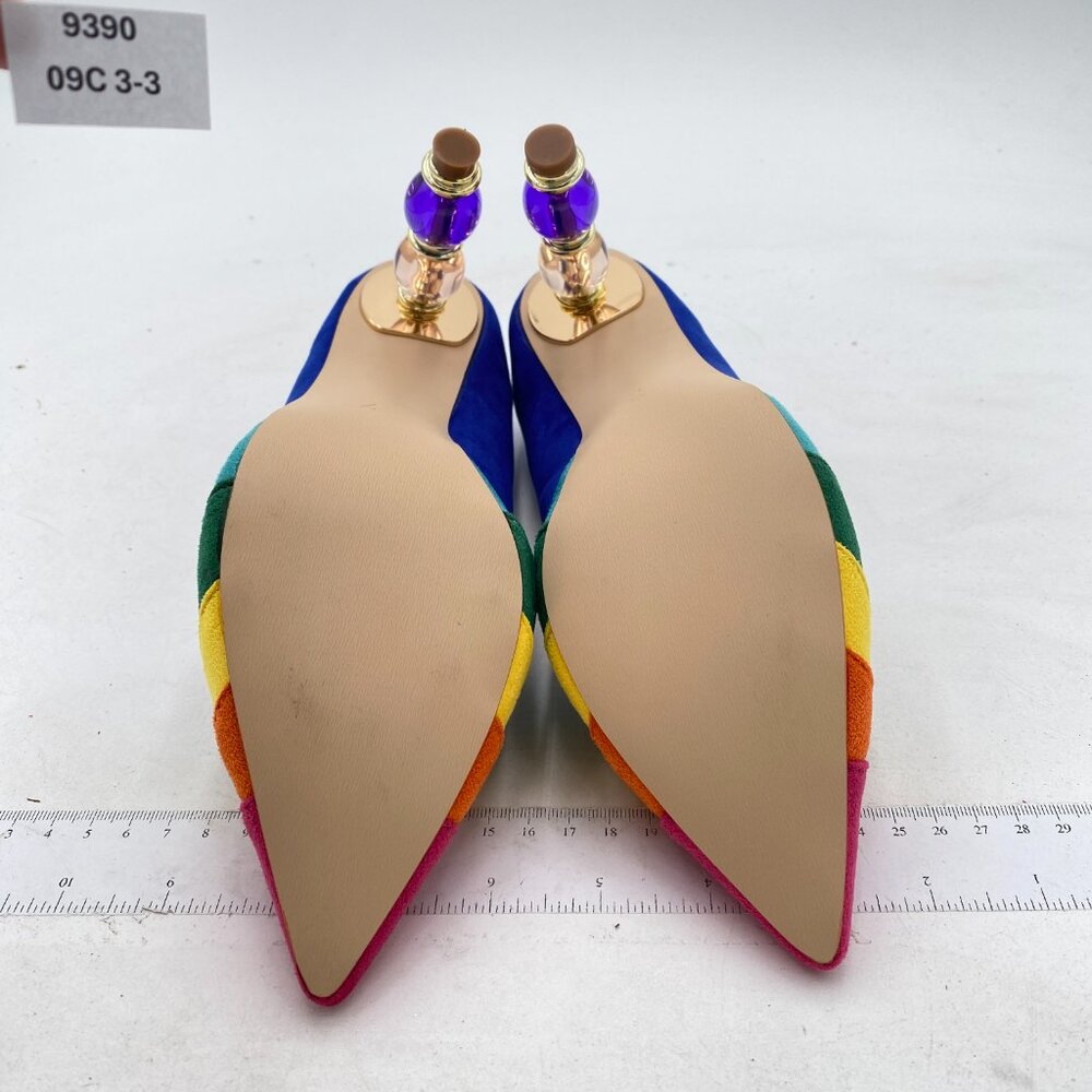 Fowt Navy Rainbow Wave Pattern Pointed Toe Jewelr… - image 6